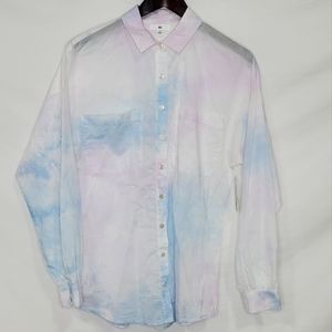 BP Women's Tie Dye Long Sleeve Button Down Shirt